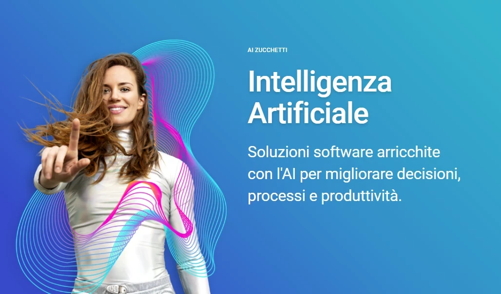 AI Zucchetti: Intelligenza Artificiale. Soluzioni software arricchite con l’AI per migliorare decisioni, processi e produttività.